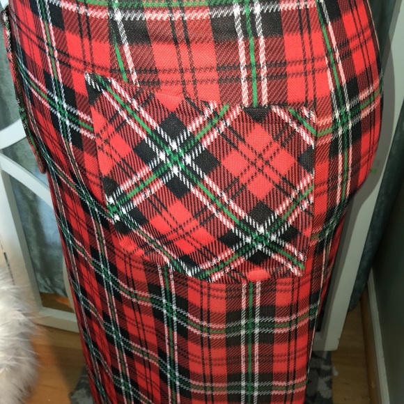 Vintage 60s/70s Poly Knit Tartan Plaid Dress Ralph Lauren Esthetics - Picture 6 of 7